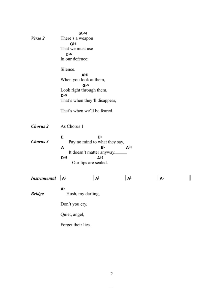 Our Lips Are Sealed Our Lips Are Sealed Acoustic Guitar scores gallery preview page 2