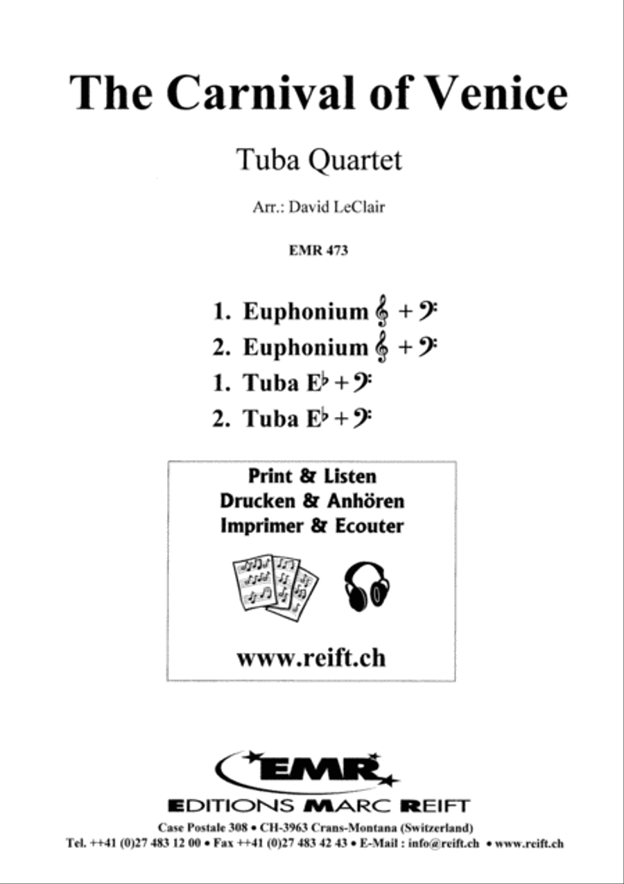 The Carnival Of Venice The Carnival Of Venice Tuba Quartet scores gallery preview page 2