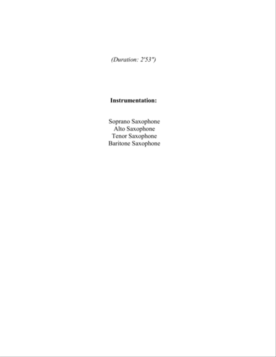 African Fugue for Saxophone Quartet Saxophone Quartet scores gallery preview page 2