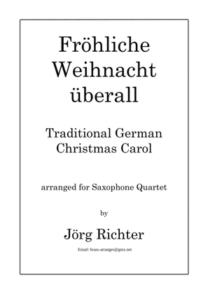 Book cover for Fröhliche Weihnacht überall für Saxophon Quartett