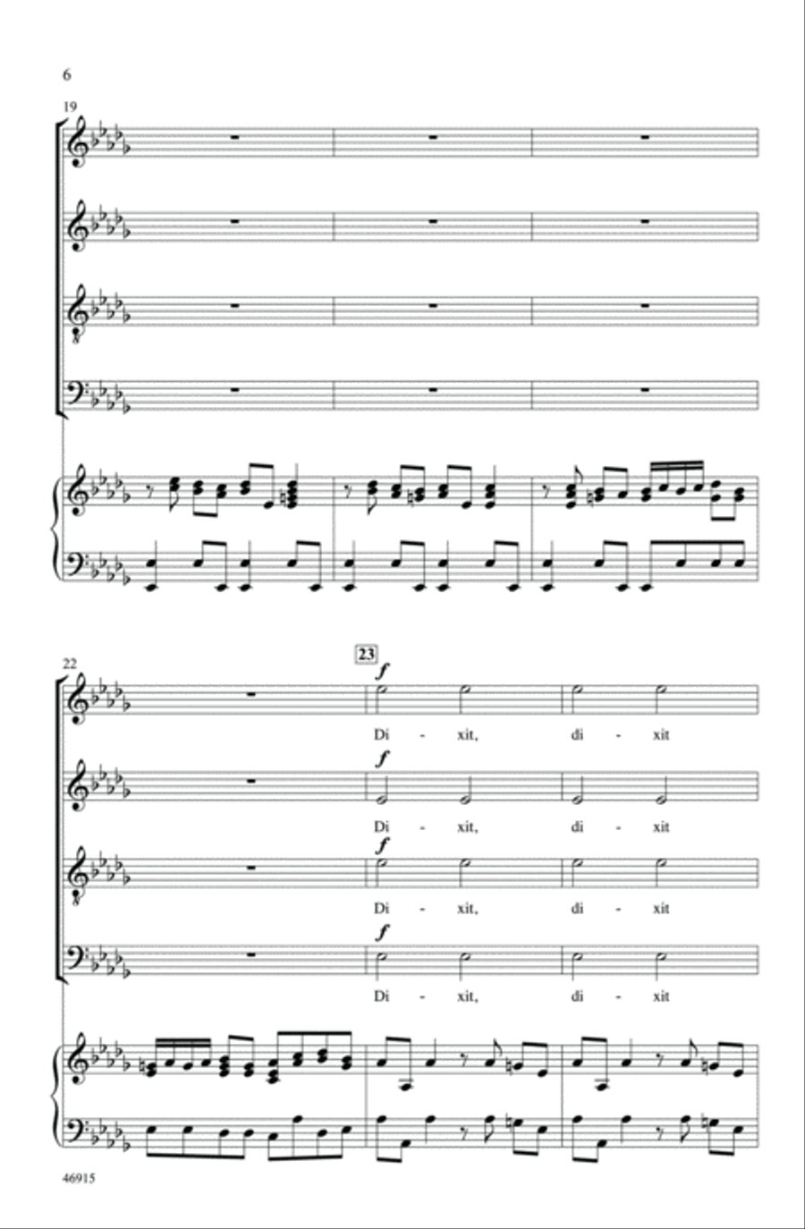 Dixit Dominus Choir scores gallery preview page 5