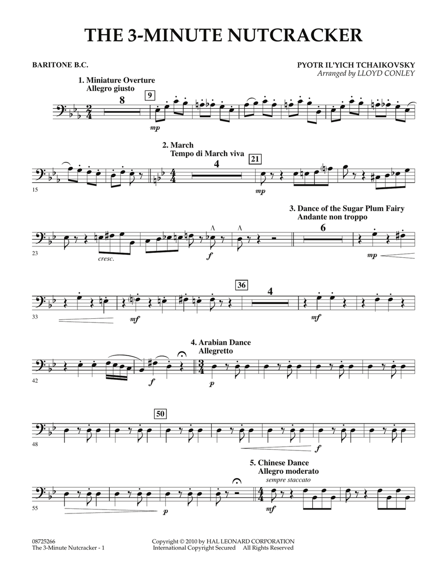 The 3-Minute Nutcracker - Baritone B.C. Concert Band scores gallery preview page 1