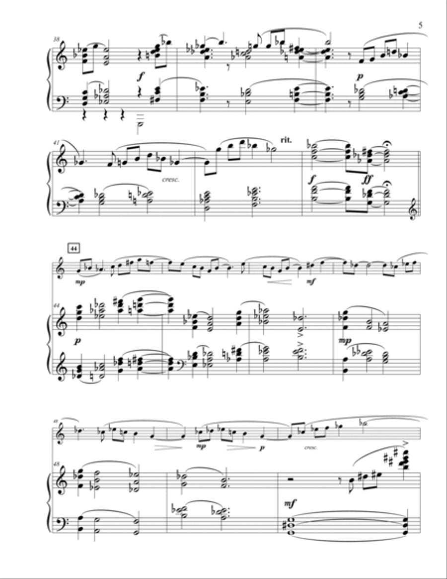 Duo for Clarinet and Piano Woodwind Duet scores gallery preview page 5