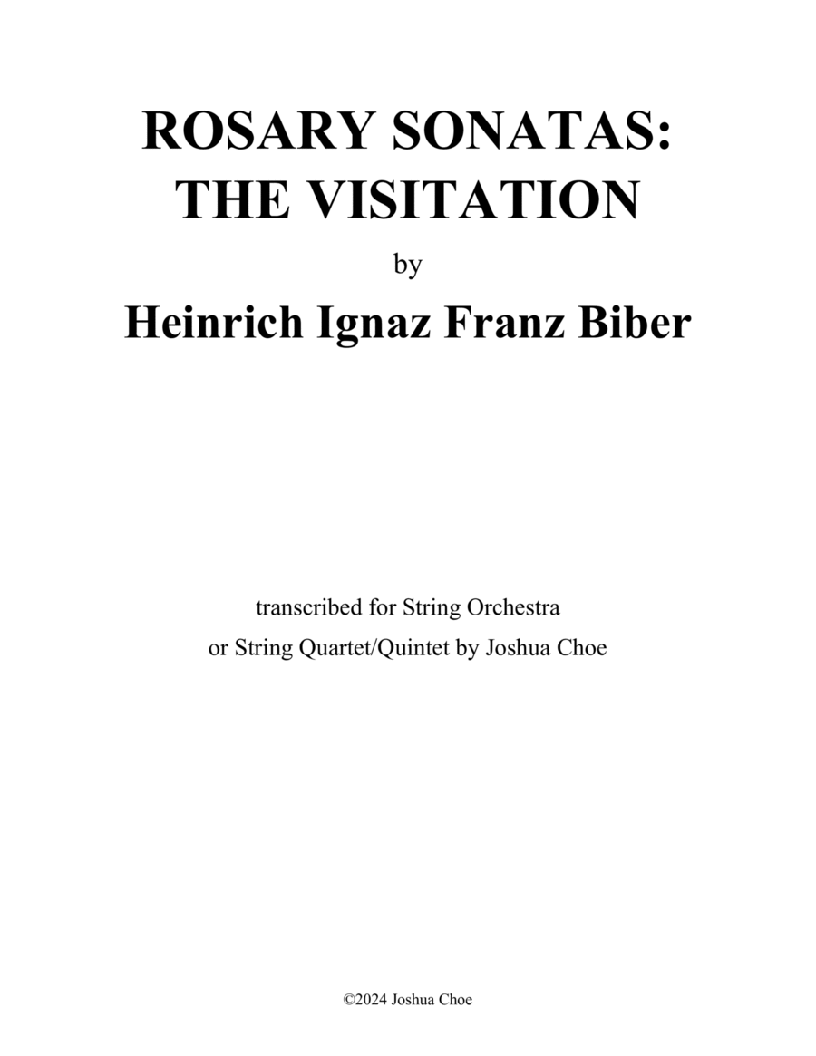 Rosary Sonatas: II. The Visitation String Orchestra scores gallery preview page 1