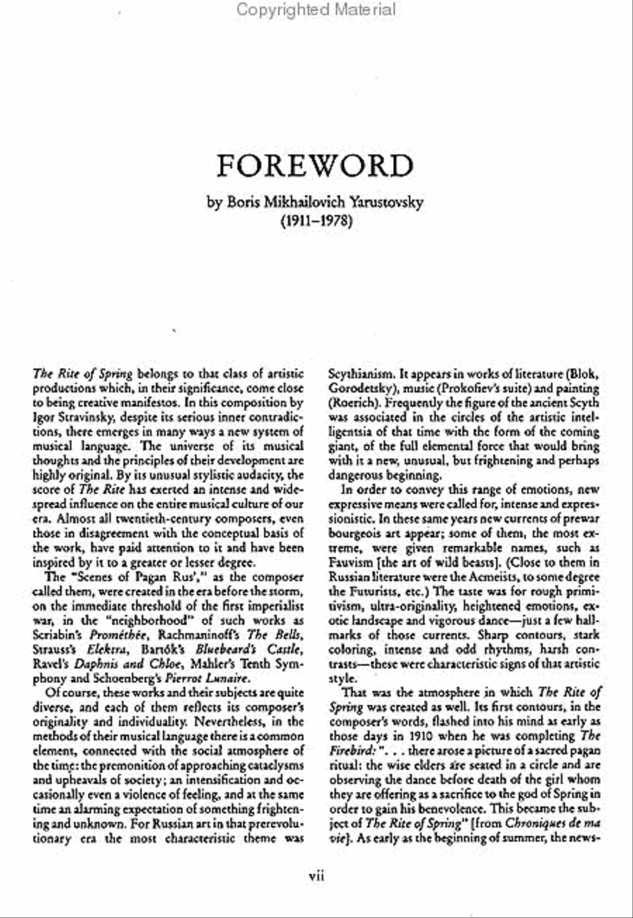 The Rite of Spring Full Orchestra scores gallery preview page 3