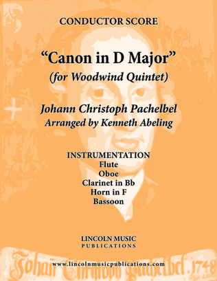 Book cover for Pachelbel - Canon in D Major (for Woodwind Quintet)