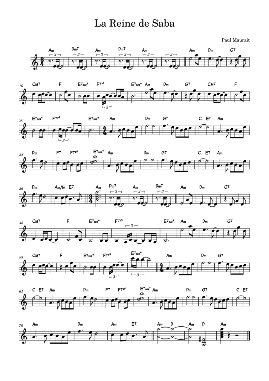 La Reine de Saba Small Ensemble scores gallery preview page 1