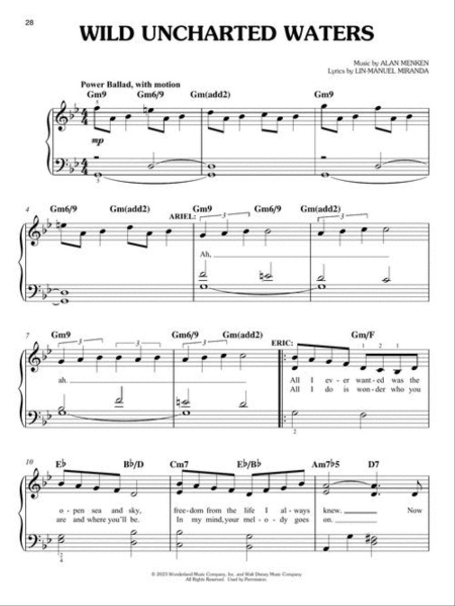 The Little Mermaid Easy Piano scores gallery preview page 5
