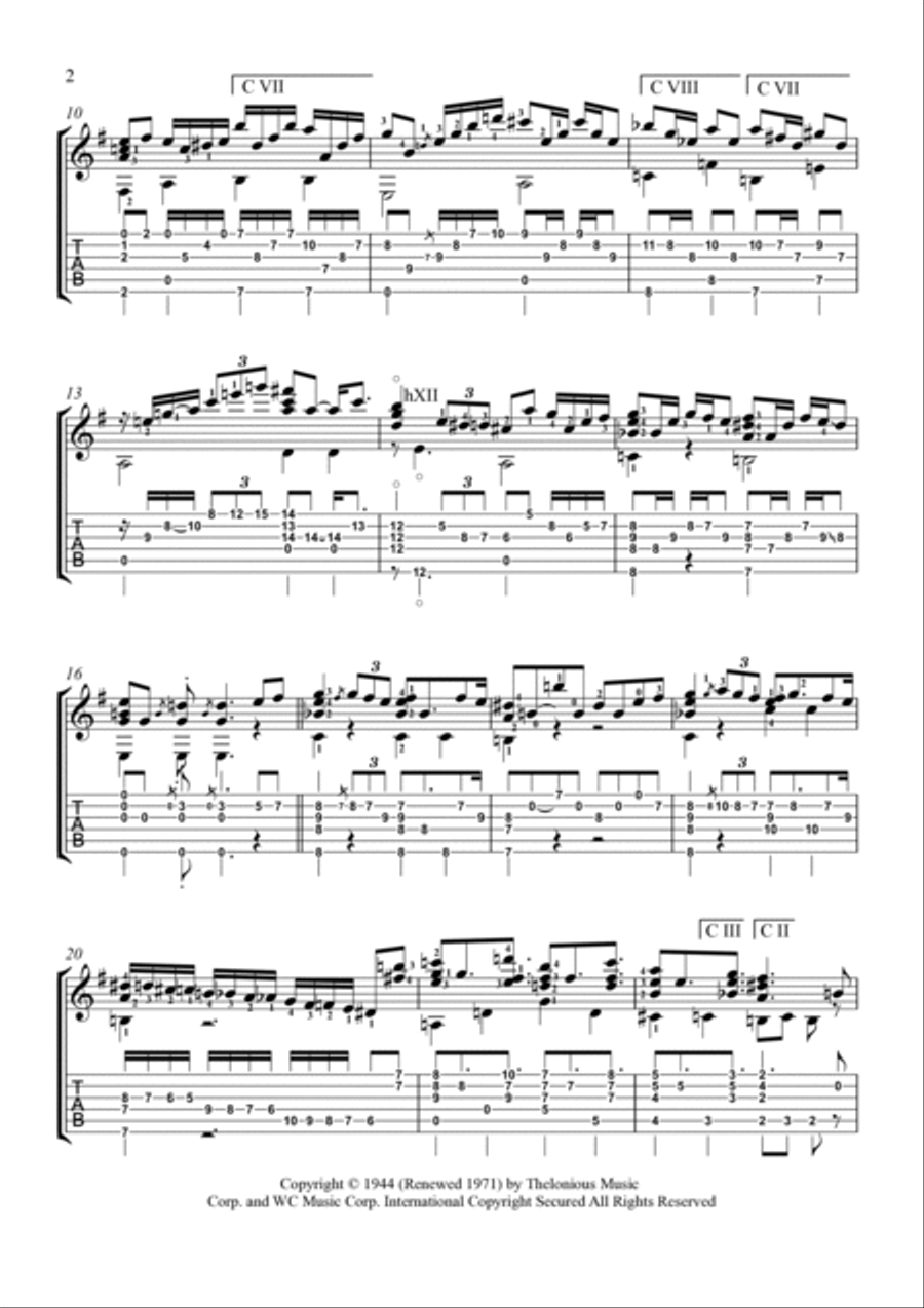 'round Midnight Acoustic Guitar scores gallery preview page 2