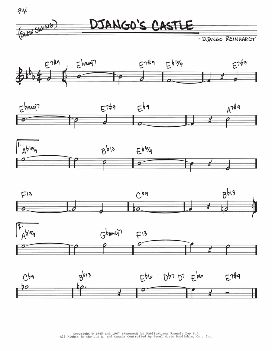 Django's Castle Piano scores gallery preview page 1