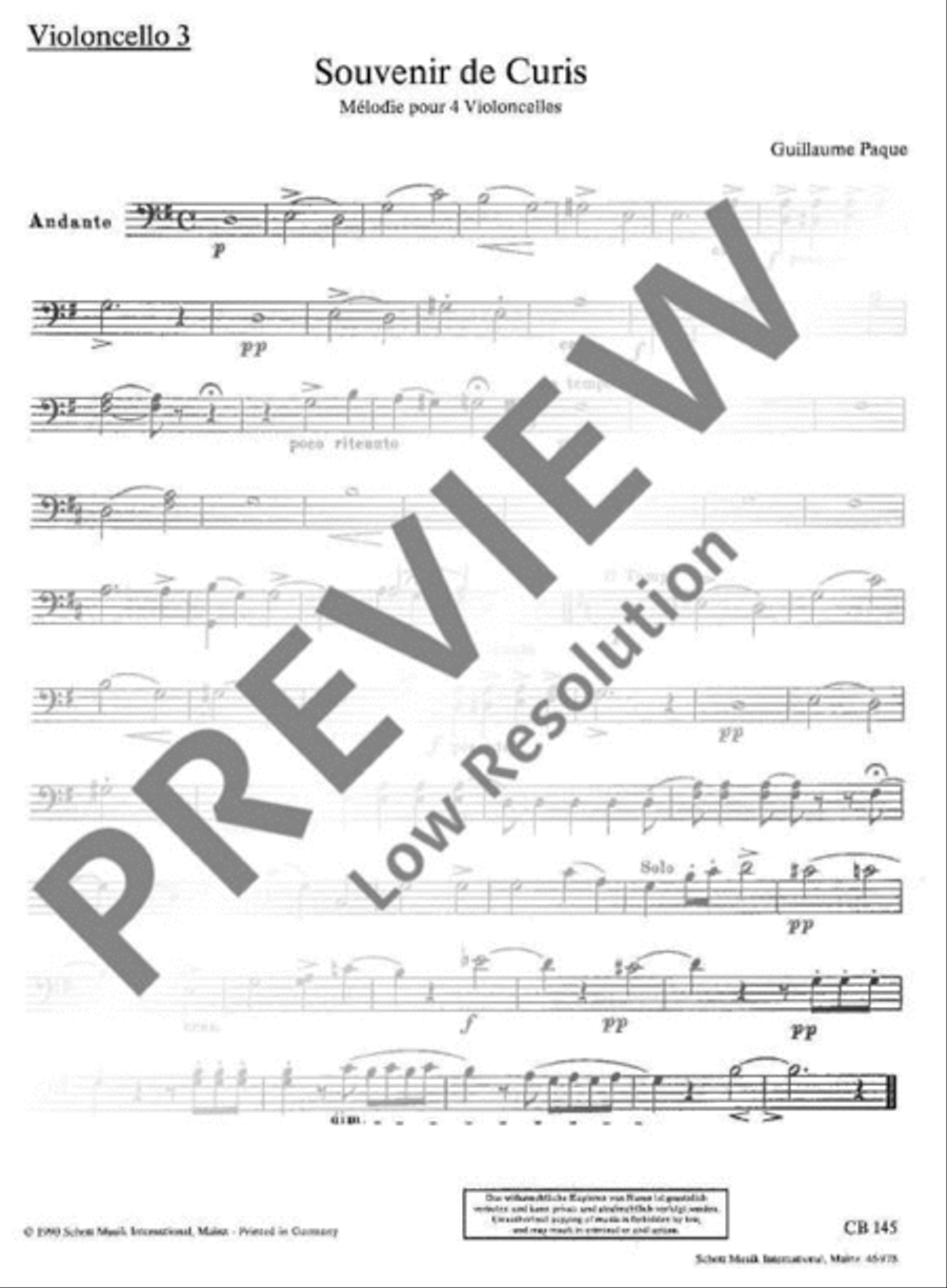 Souvenir de Curis Cello scores gallery preview page 7