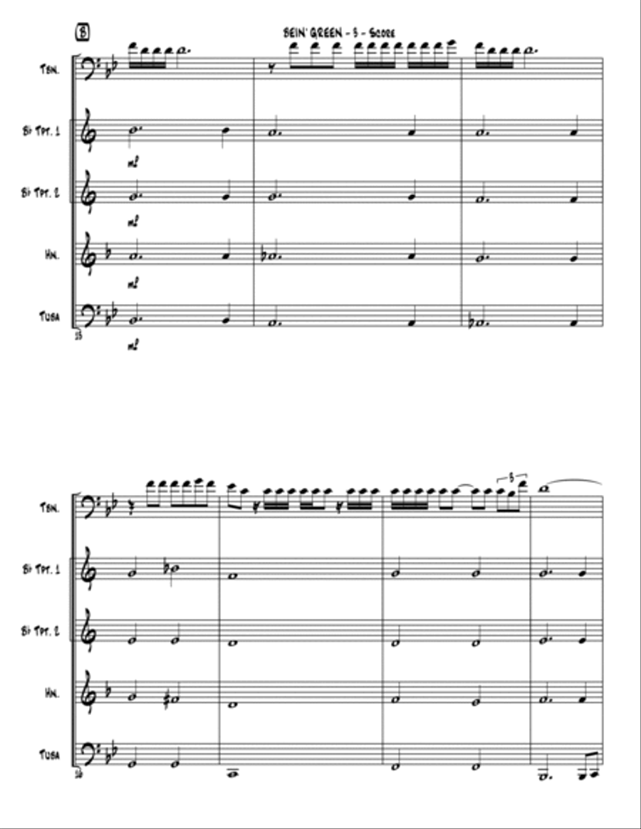 Bein' Green Brass Ensemble scores gallery preview page 4