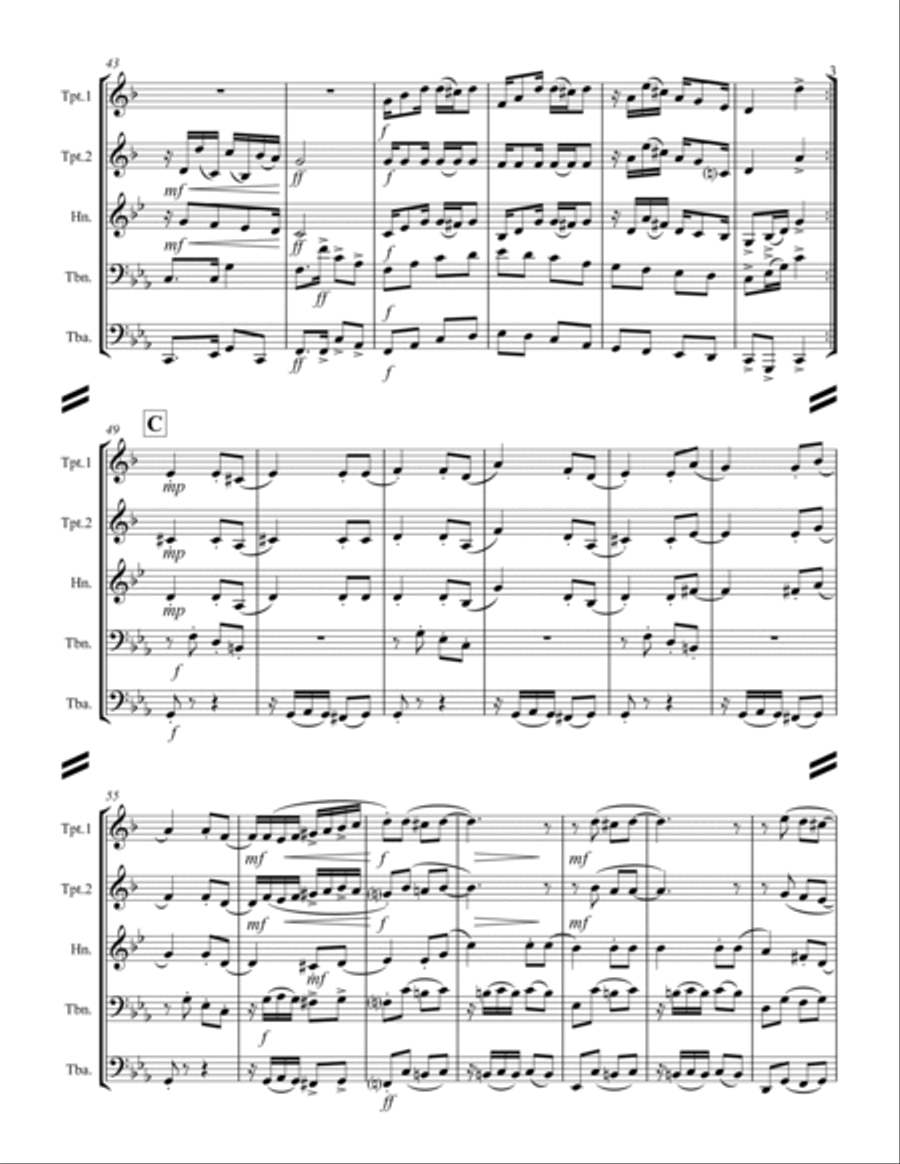 La Cumparsita (Tango) (for Brass Quintet) Brass Quintet scores gallery preview page 4