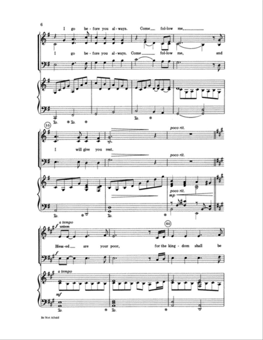 Be Not Afraid 3-Part scores gallery preview page 6