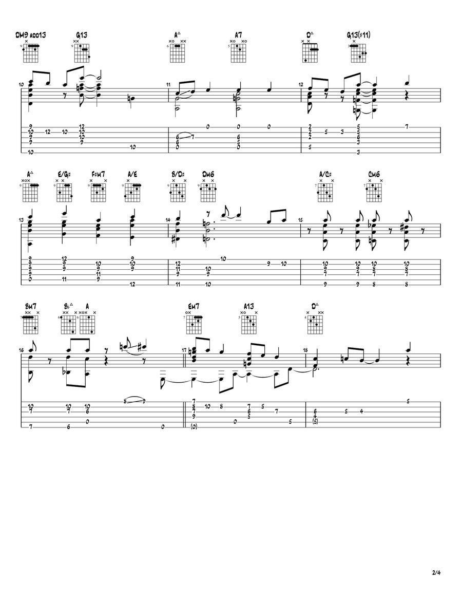 Santa Claus Is Comin' To Town Electric Guitar scores gallery preview page 2