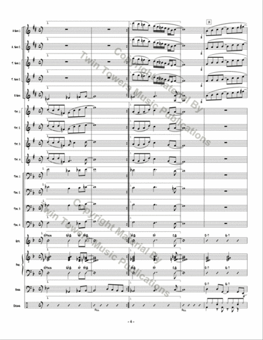 Changing Lanes Jazz Ensemble scores gallery preview page 5