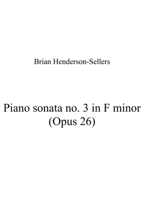 Piano sonata no 3 in F minor