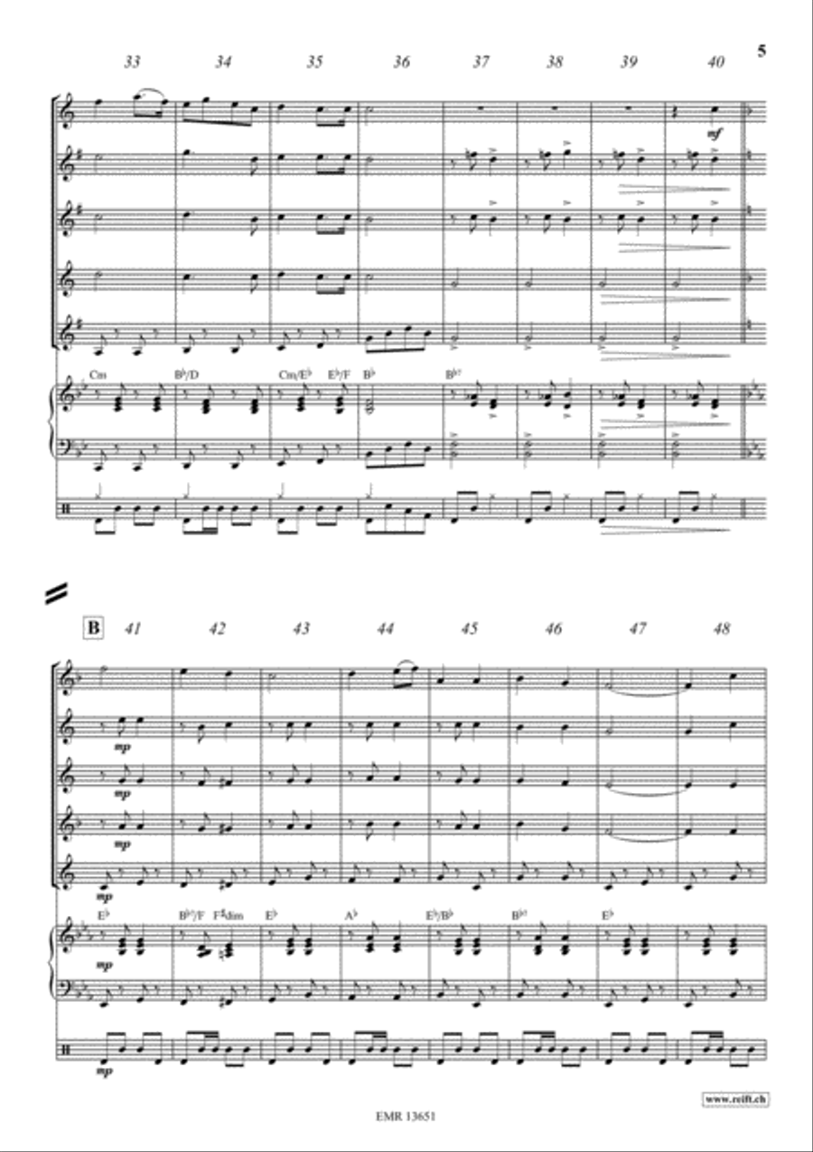 Scotland The Brave Scotland The Brave Saxophone Quintet scores gallery preview page 5