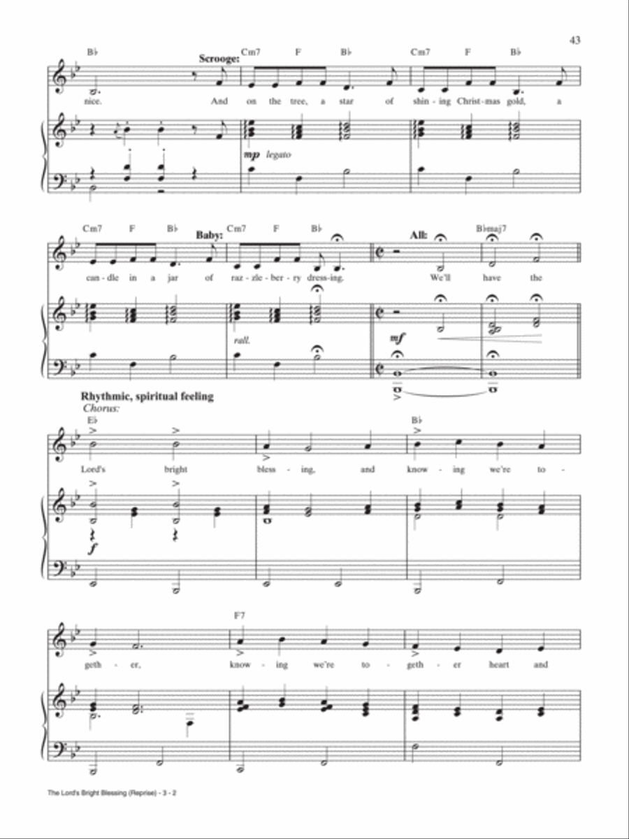 The Lord's Bright Blessing (reprise) Piano, Vocal, Guitar scores gallery preview page 2