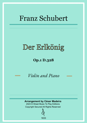Der Erlkönig by Schubert - Violin and Piano (Full Score)