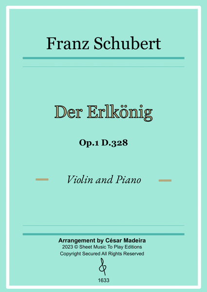 Der Erlkönig by Schubert - Violin and Piano (Full Score) image number null