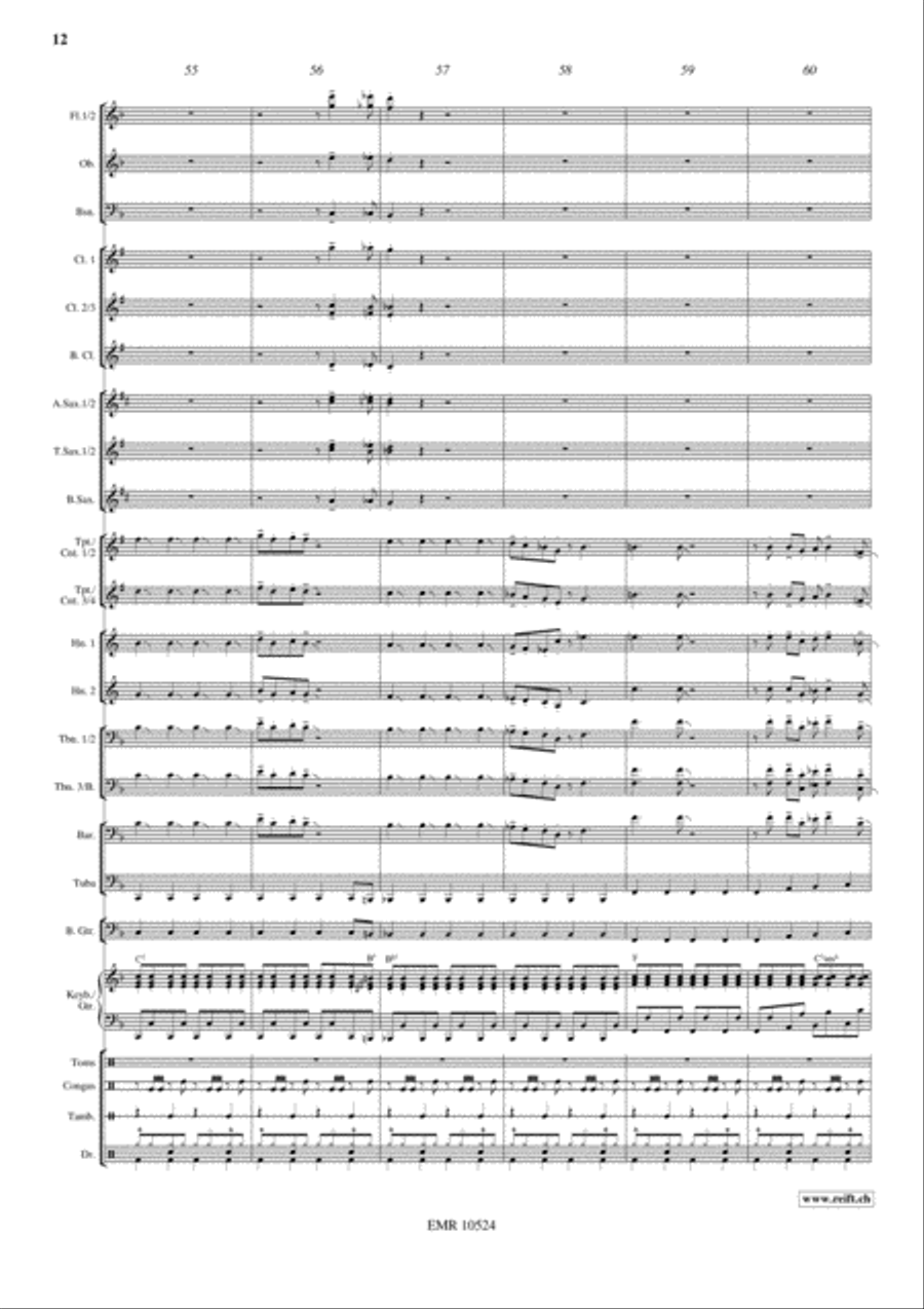 Disco Lady Concert Band scores gallery preview page 13