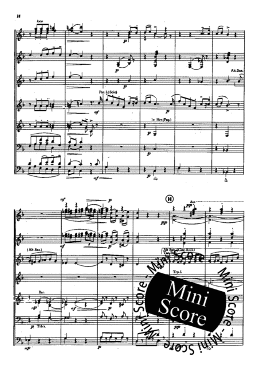 Piet Hein Rhapsodie Concert Band scores gallery preview page 16