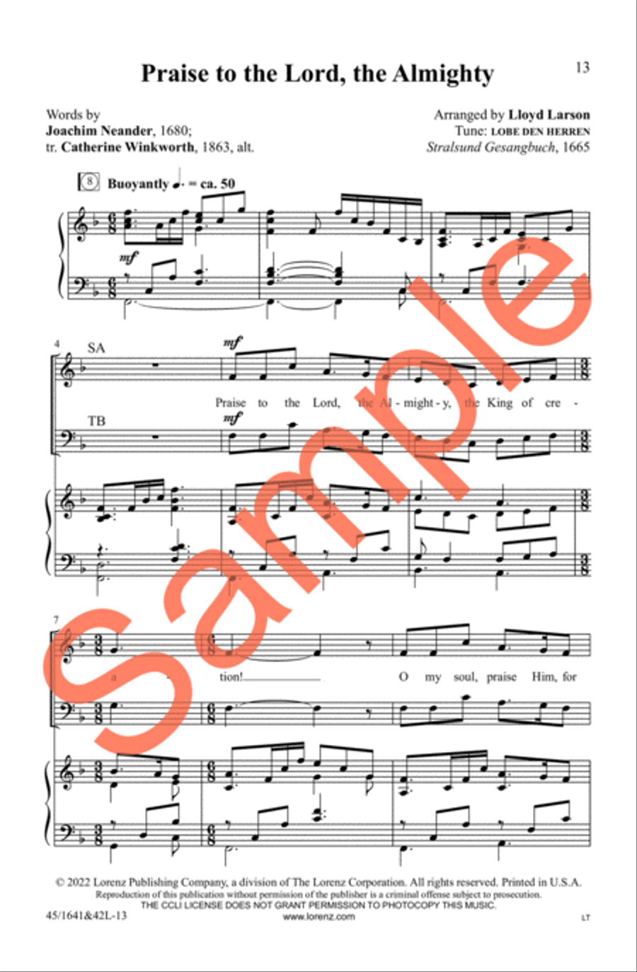 A Festival of Hymns SATB A Festival of Hymns SATB 4-Part scores gallery preview page 13