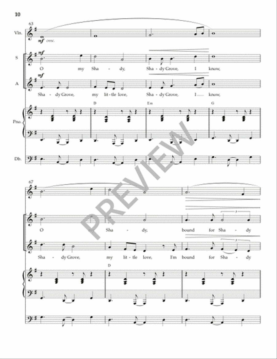 Shady Grove (Full Score and Parts) SSA scores gallery preview page 11