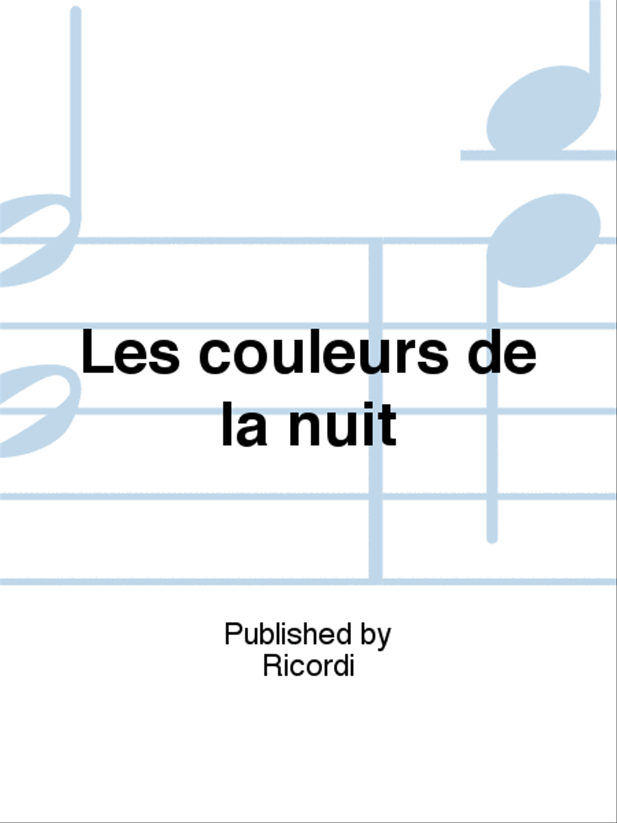 Les couleurs de la nuit Concert Band scores gallery preview page 1