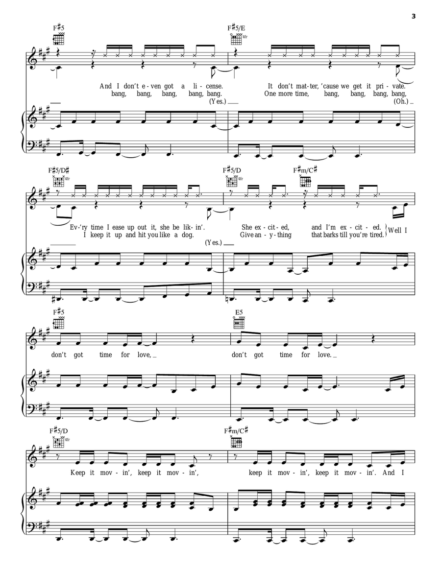 Keep It Movin' Keep It Movin' Piano, Vocal, Guitar scores gallery preview page 3