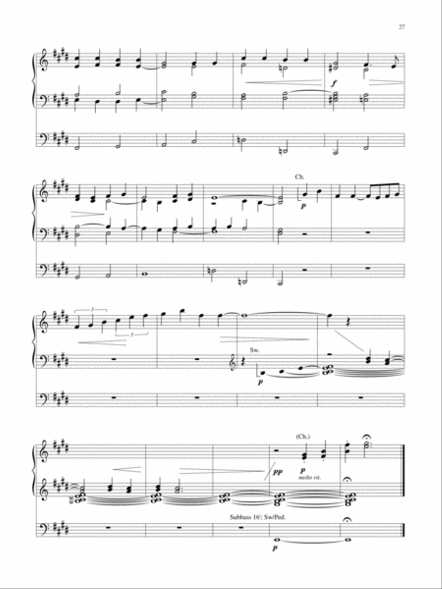 Wondrous Birth Seven Hymn Settings for Organ Organ Solo scores gallery preview page 28