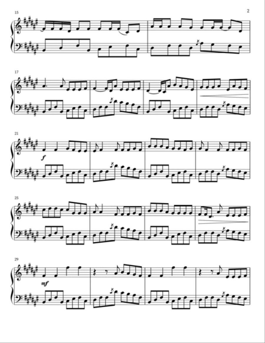 Last Night Piano Solo scores gallery preview page 2