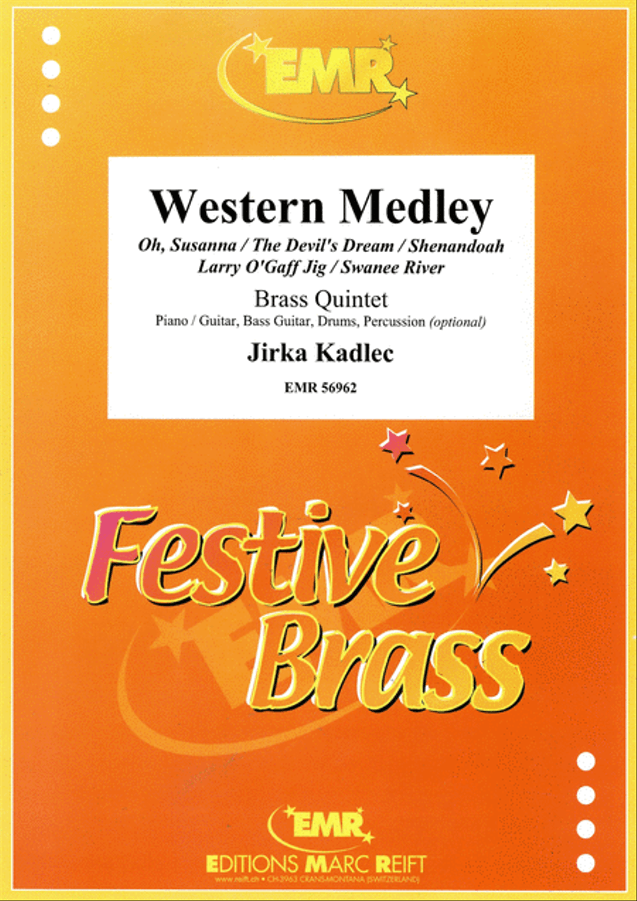 Western Medley Brass Quintet scores gallery preview page 1