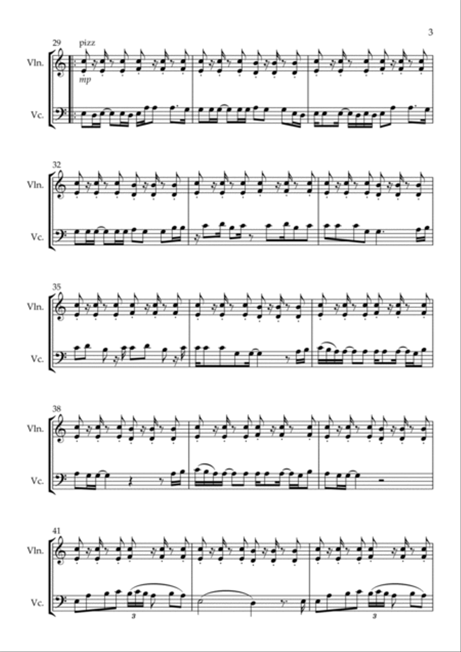 Cheap Thrills (feat. Sean Paul) String Duet scores gallery preview page 3