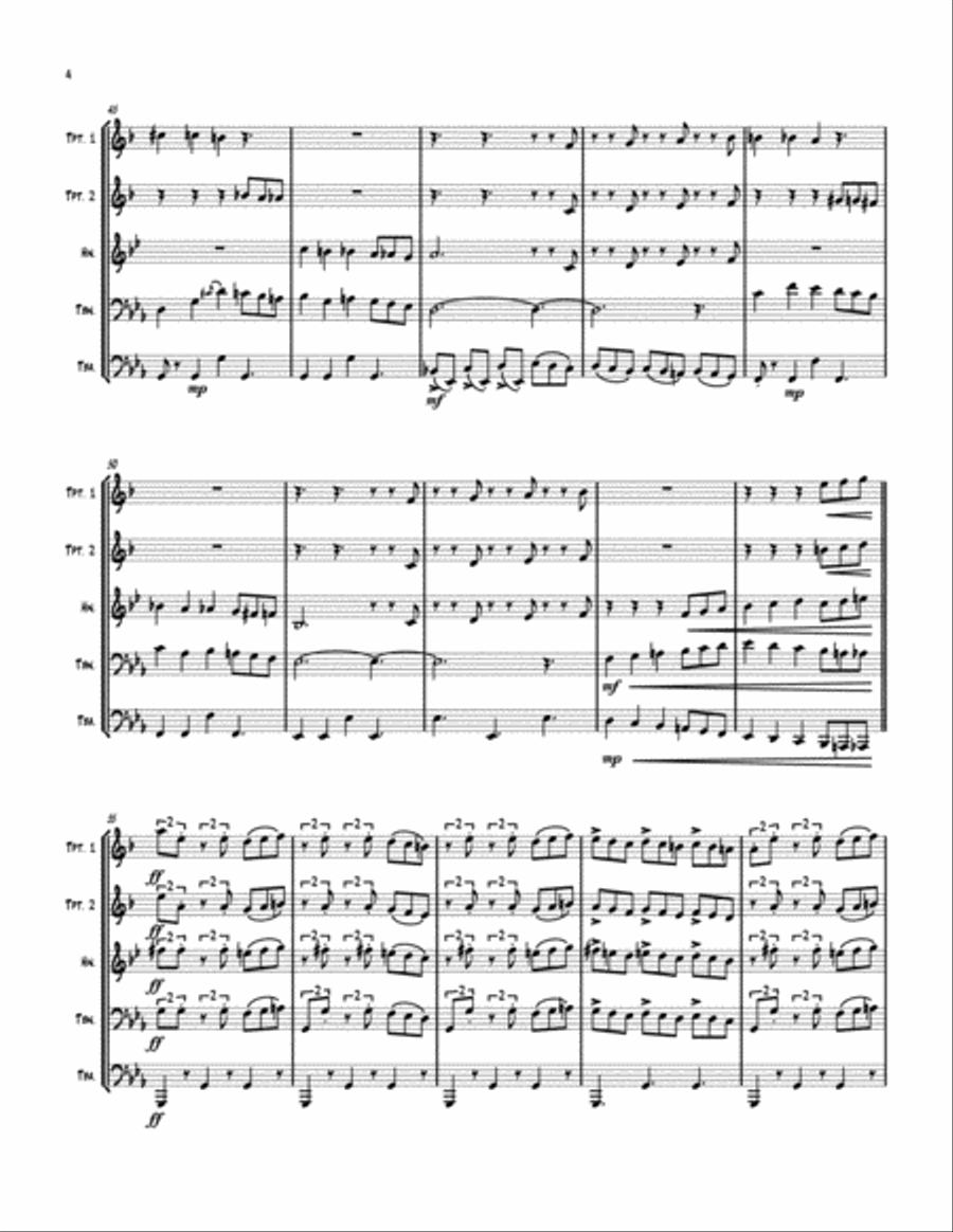Blue Rondo A La Turk Brass Quintet scores gallery preview page 5