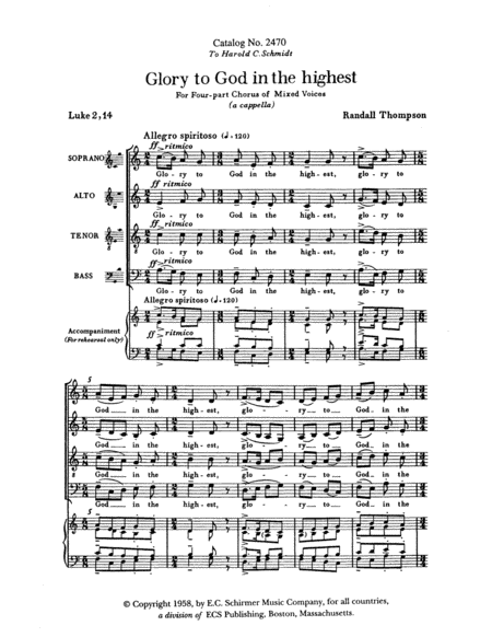 Glory to God in the Highest (Downloadable)