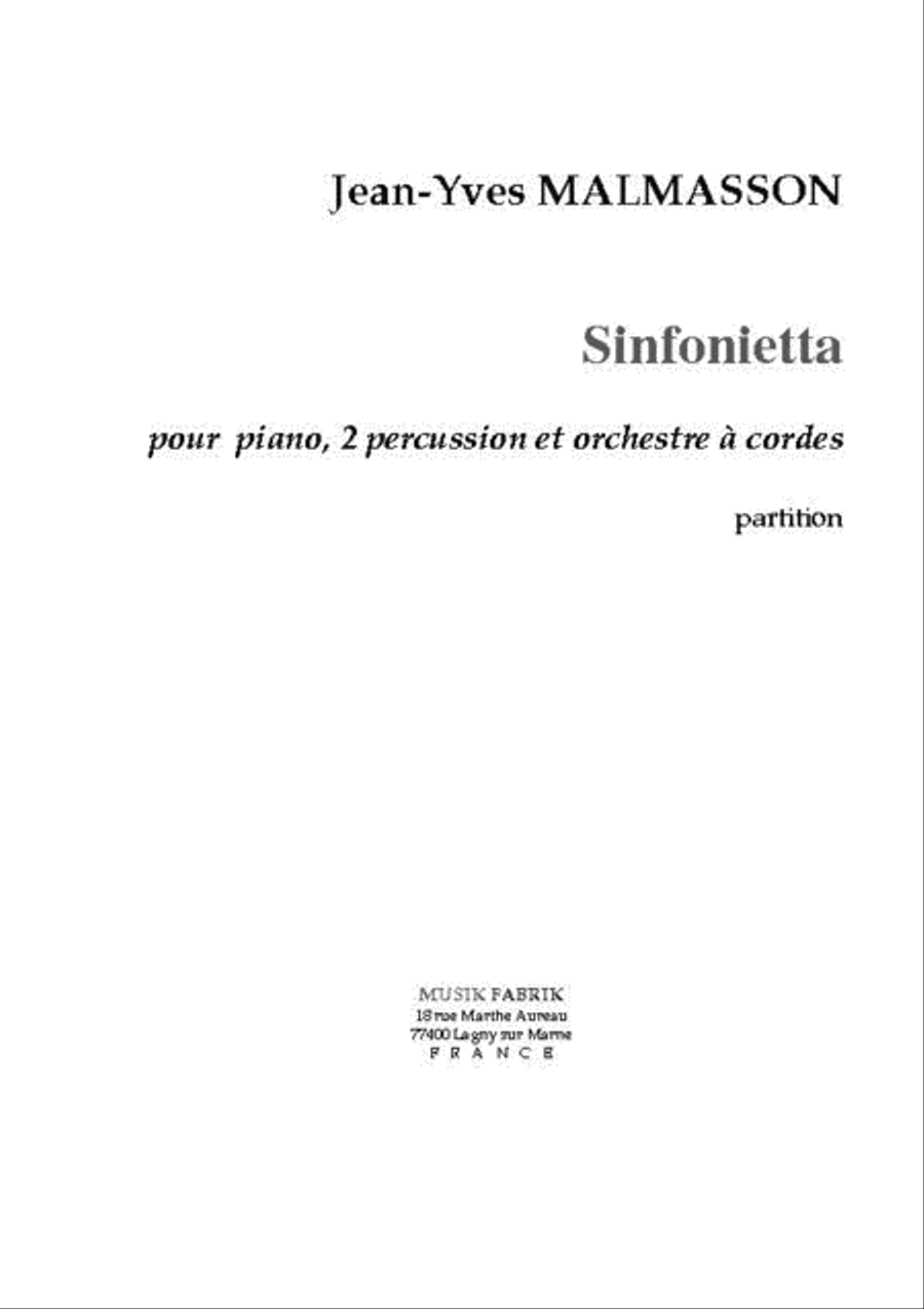 Sinfonietta Piano scores gallery preview page 1
