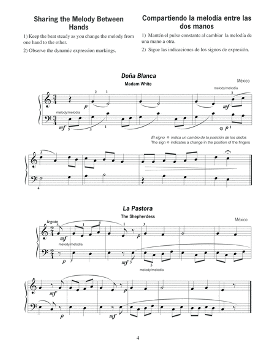 Spanish/English Piano Method, Level 2 Piano Method scores gallery preview page 5