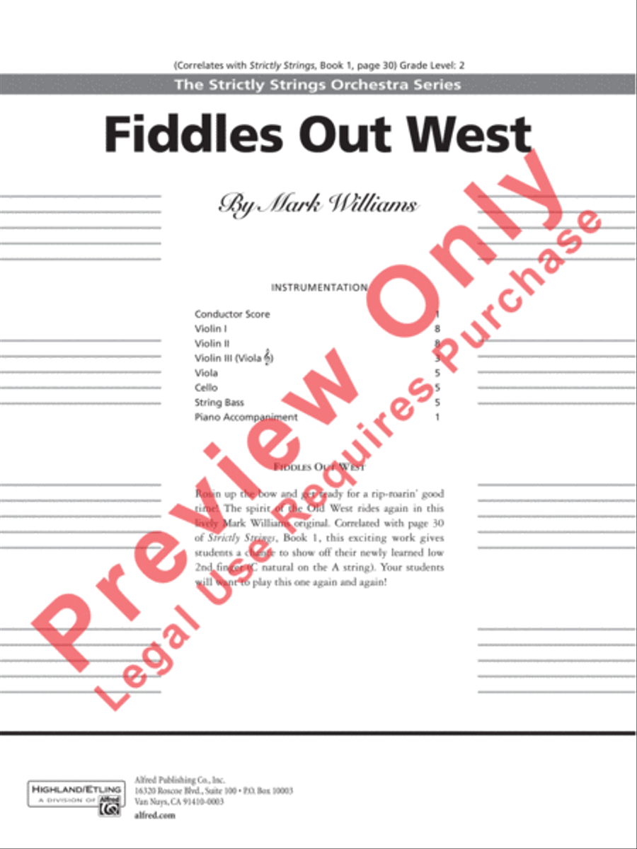 Fiddles Out West String Orchestra scores gallery preview page 2