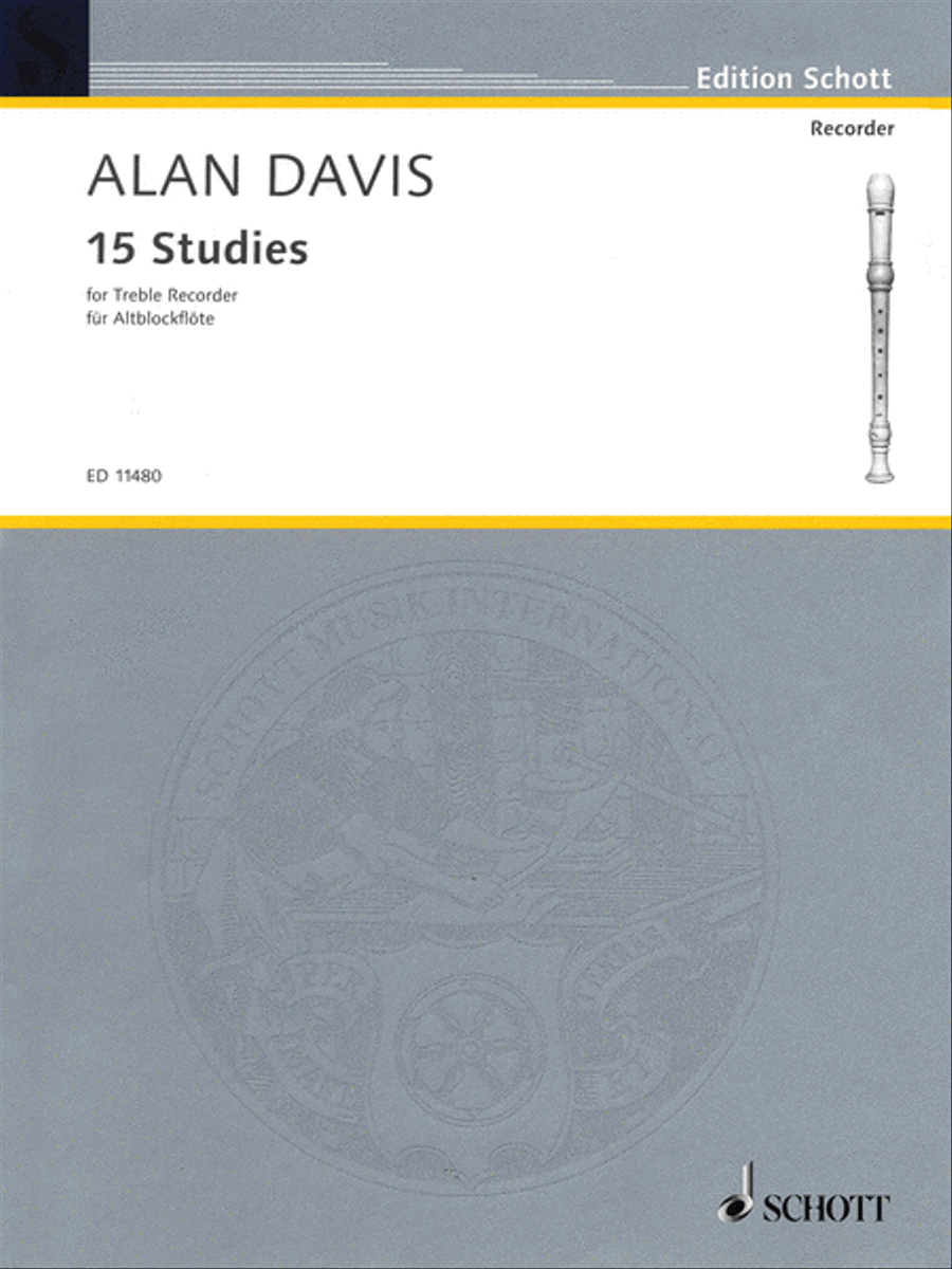 15 Studies for Treble Recorder Alto Recorder scores gallery preview page 1
