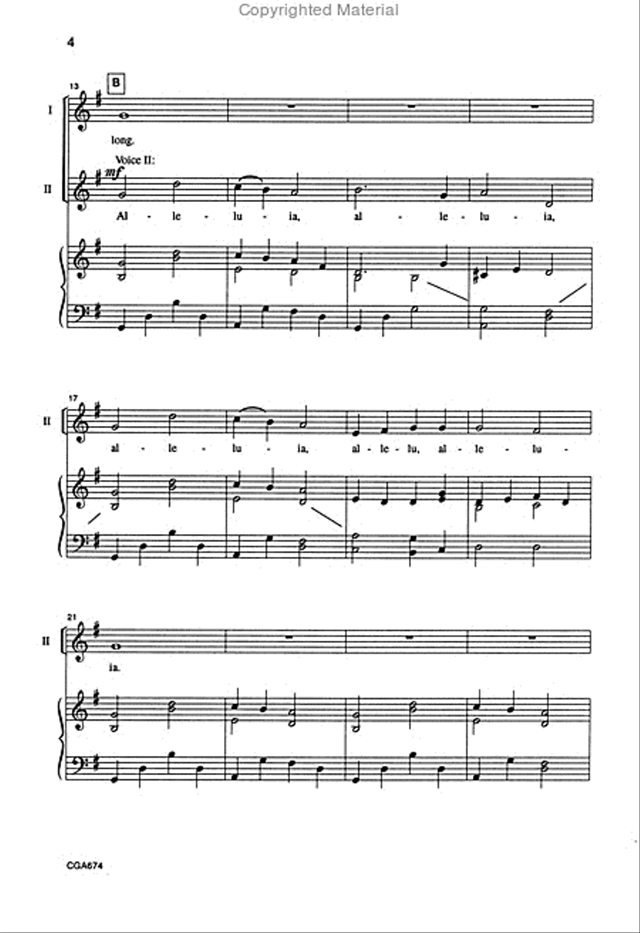 Christ Is Risen Alleluia 2-Part scores gallery preview page 3
