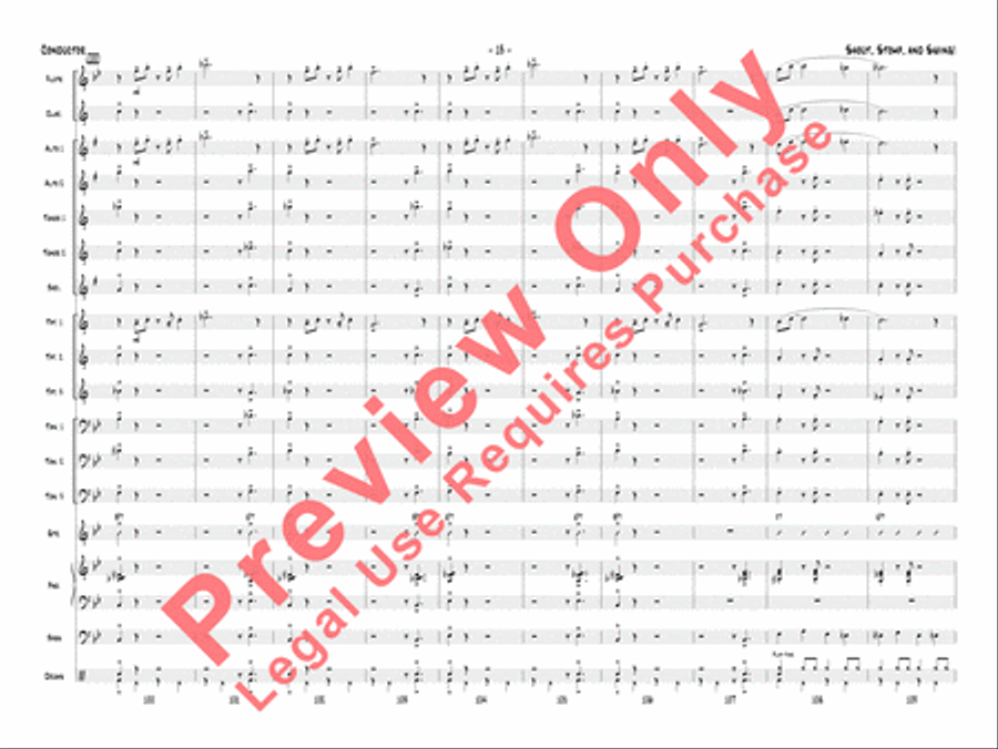 Shout, Stomp, and Swing! Jazz Ensemble scores gallery preview page 16