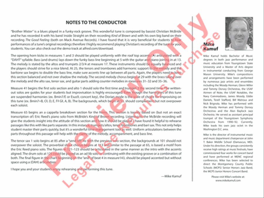 Brother Mister Jazz Ensemble scores gallery preview page 3