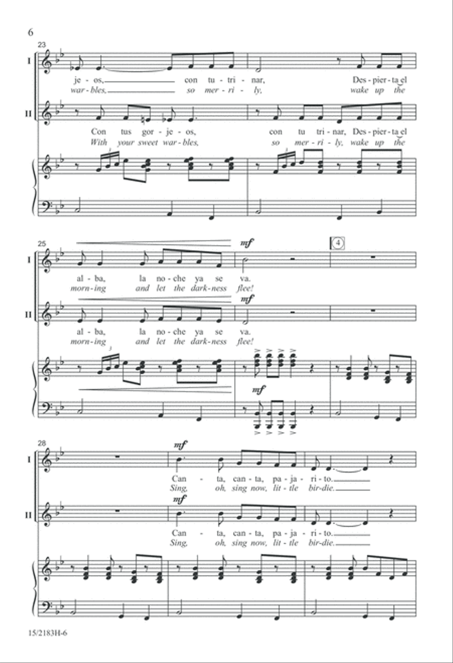 Chíu, Chíu, Chíu Chíu, Chíu, Chíu 2-Part scores gallery preview page 6