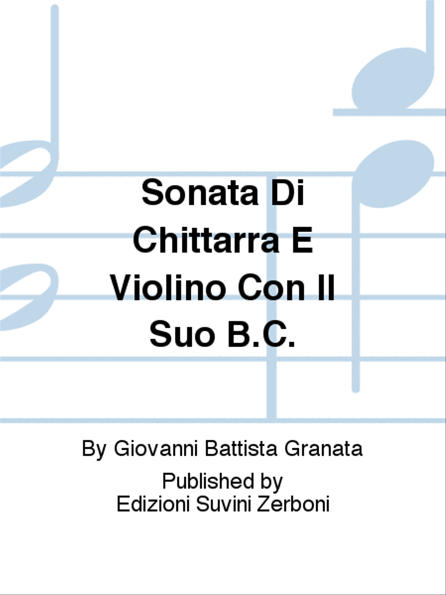 Sonata Di Chittarra E Violino Con Il Suo B.C. Violin scores gallery preview page 1