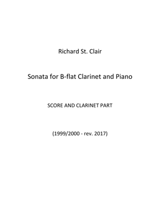 Book cover for Sonata for Clarinet and Piano (SCORE & PART ATTACHED)