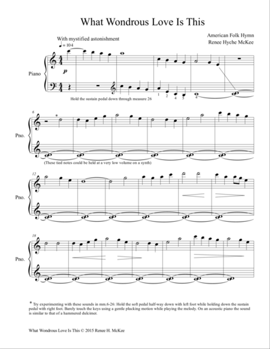 What Wondrous Love Is This Piano Solo scores gallery preview page 1