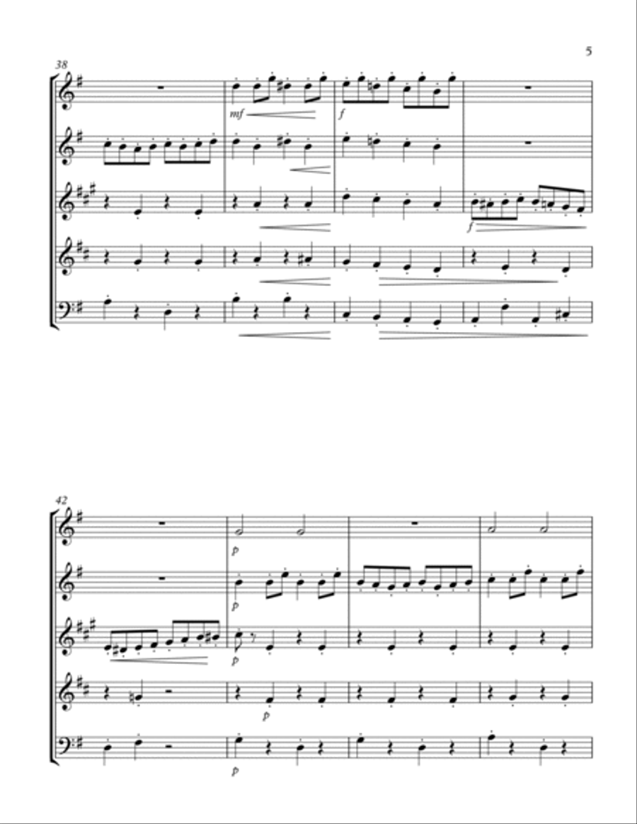 Wind Quintet: Le Secret Wind Quintet: Le Secret Woodwind Quintet scores gallery preview page 5