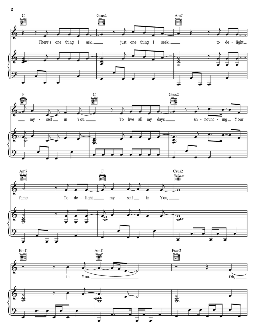 Sing To You Sing To You Piano, Vocal, Guitar scores gallery preview page 2